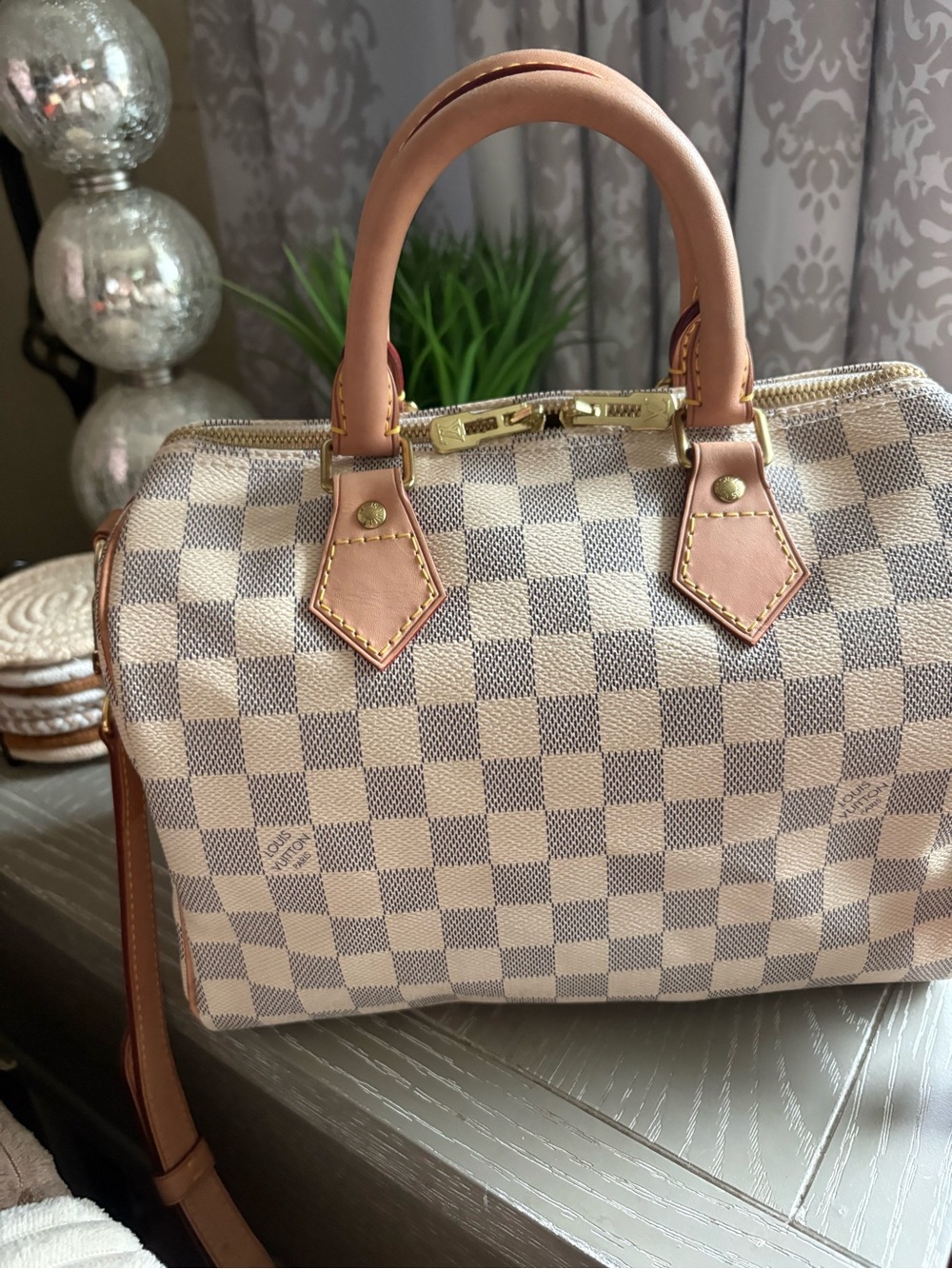 Louis Vuitton Azur Speedy 25 Bandolier Crossbody
